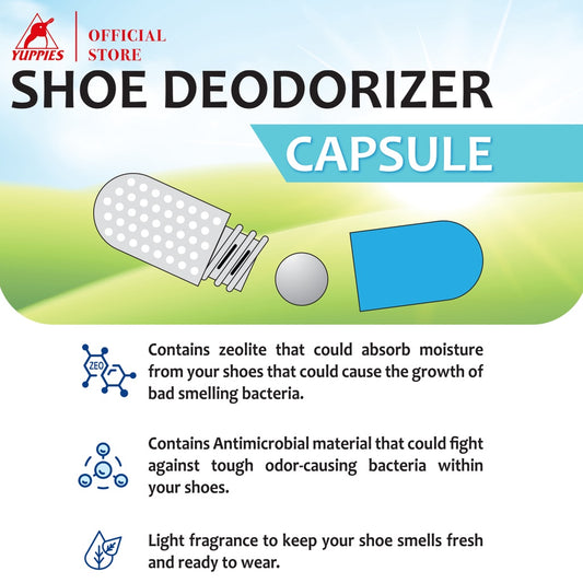 Yuppies Shoe Deodorizer Capsule - BLACK SAFE OUTLET
