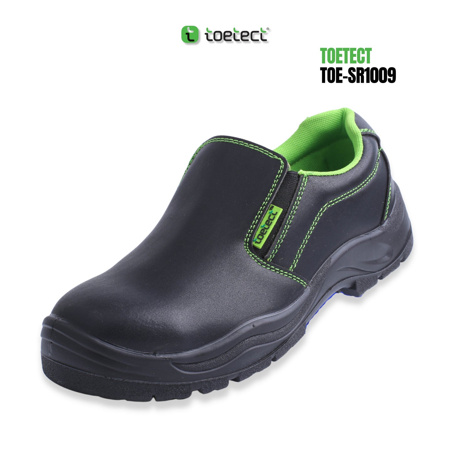TOETECT | TOE-SR1009 Men Low Cut Slip-on Safety Shoes - BLACK SAFE OUTLET