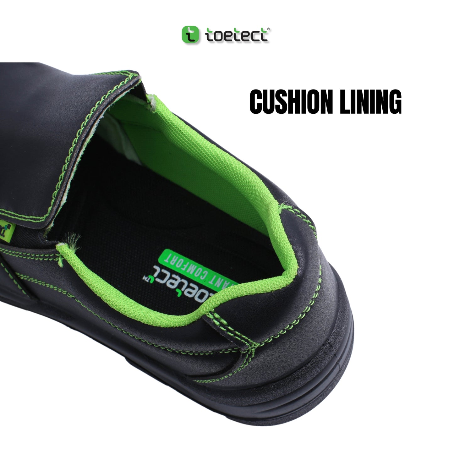 TOETECT | TOE-SR1008 Men Low Cut Lace-up Safety Shoes - BLACK SAFE OUTLET