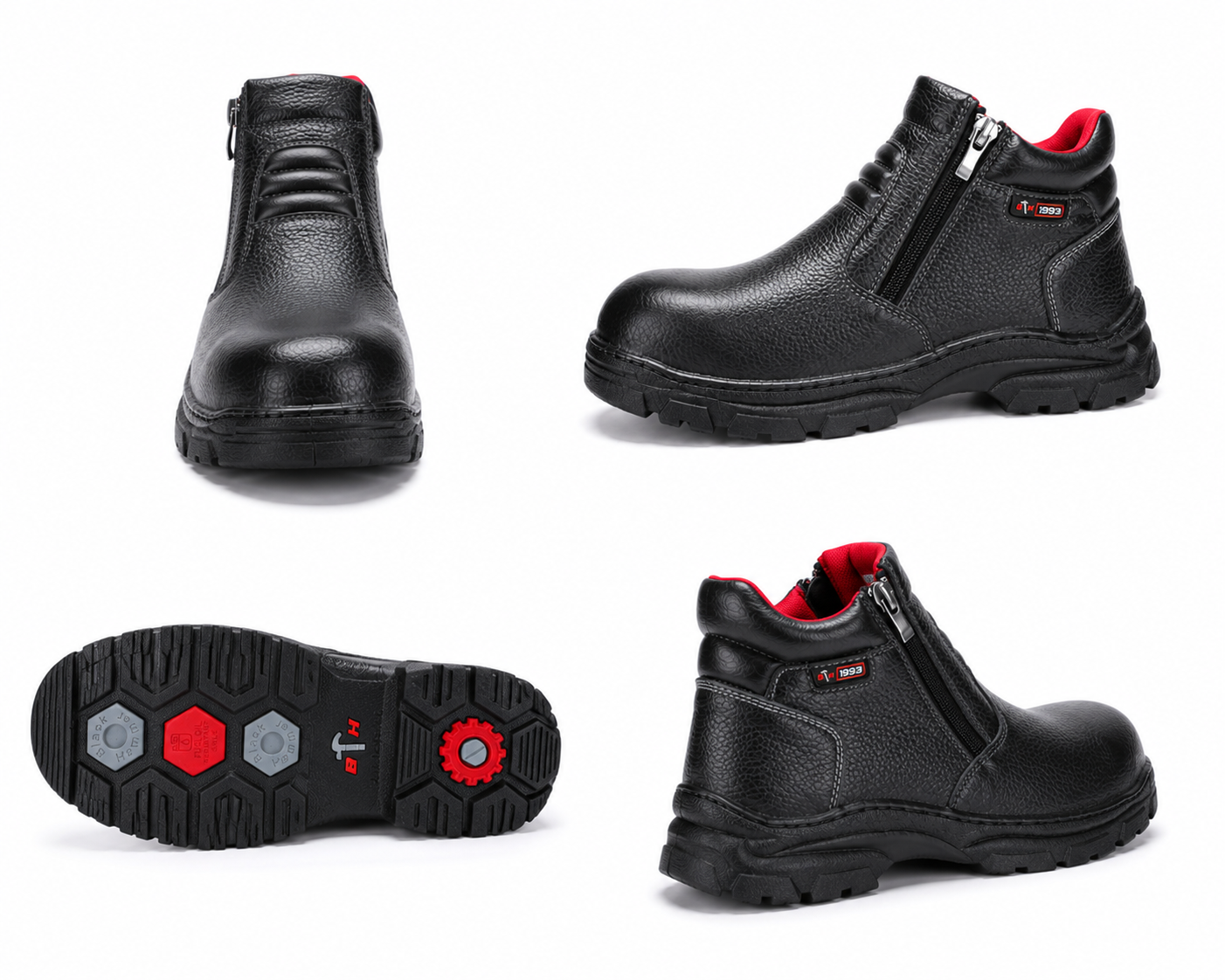 Black Hammer Mid Cut Safety Shoes BH2604