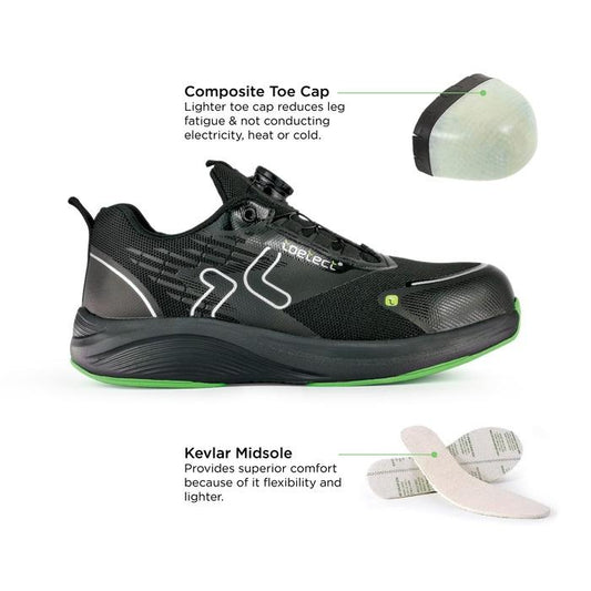 Toetect Men Low Cut Fast Lock Safety Shoe TOE-SP004