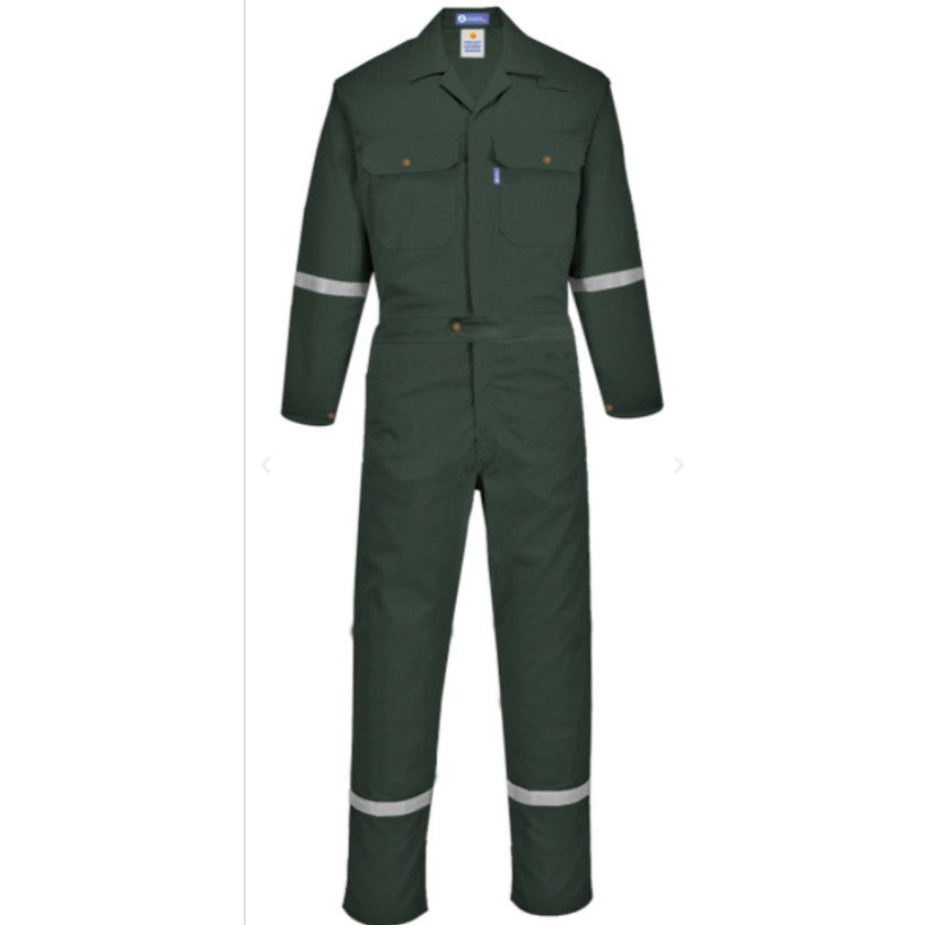 HOUSTON FLAME RESISTANT COVERALL - ISO11612, ISO13506 - BLACK SAFE OUTLET