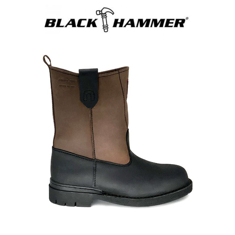 Black Hammer Men 4000 Series High Cut Safety Shoes BH4702 - BLACK SAFE OUTLET