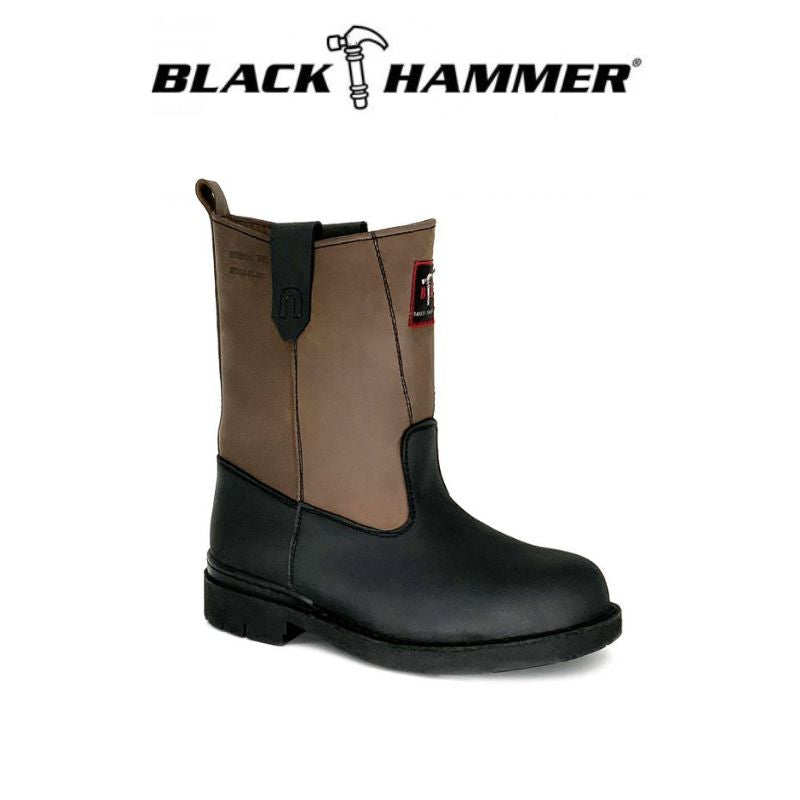 Black Hammer Men 4000 Series High Cut Safety Shoes BH4702 - BLACK SAFE OUTLET