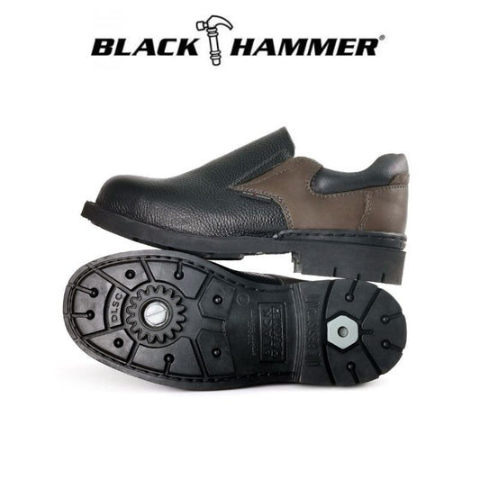 Black Hammer Men 4000 Series Low Cut Safety Shoes BH 4894 - BLACK SAFE OUTLET