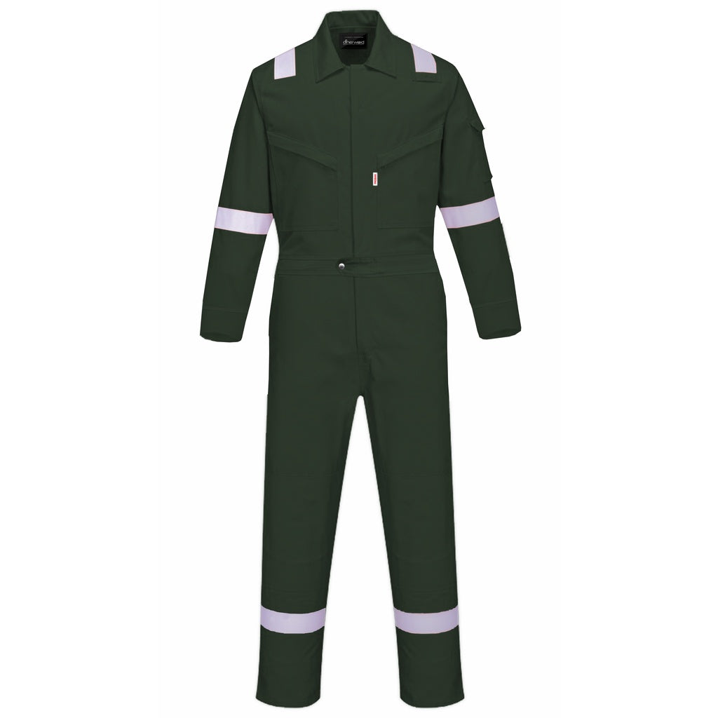 Sherwood PROBAN Fire Resistant Coverall with Reflector Original - BLACK SAFE OUTLET