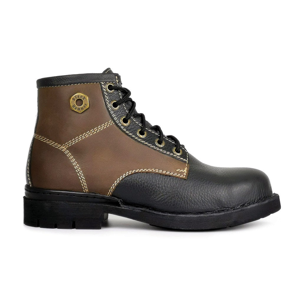 Black Hammer Men 4000 Series Mid Cut Safety Shoes BH 4892 - BLACK SAFE OUTLET