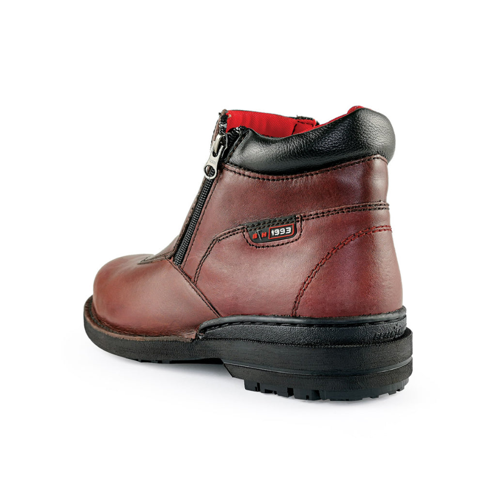 Black Hammer Men Mid Cut with Double Zip Safety Shoe BHS26612