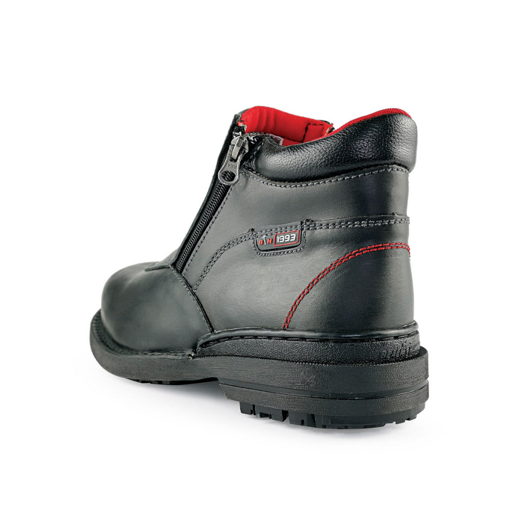 Black Hammer Men Mid Cut with Double Zip Safety Shoe BHS26612