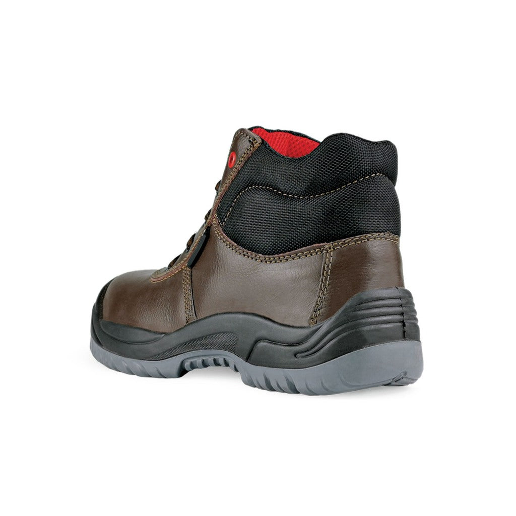 Black Hammer Men Mid Cut with Shoelace Safety Shoe BH-1508-BI