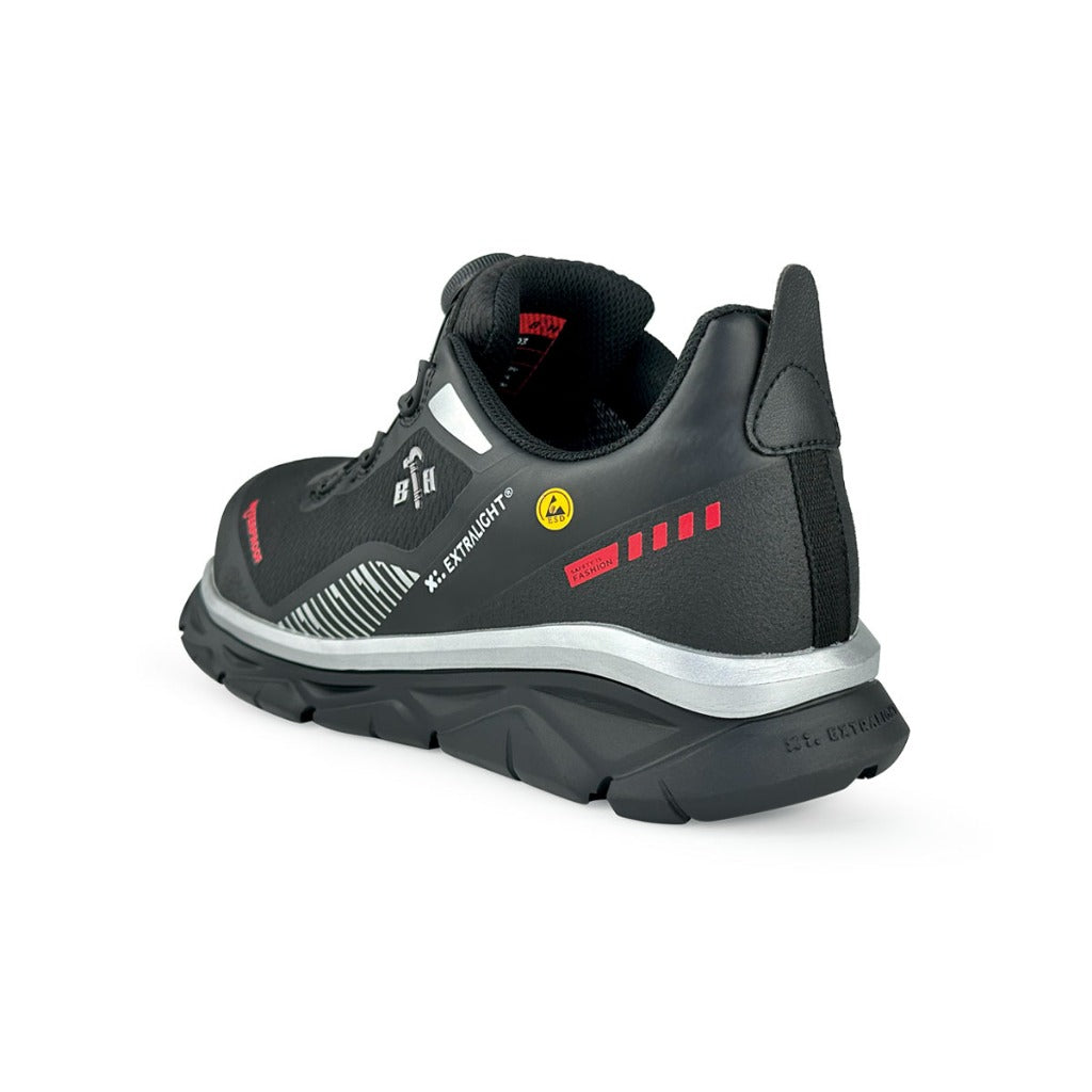 Black Hammer Pro Series Men Low Cut ESD Fastlock Light Weight Safety Shoe BHS-22003 Aluminium Toe Cap . Ultra Light Weight Safety Shoes. Best safety shoes malaysia. Composite Toe-cap. ESD Safety Shoes