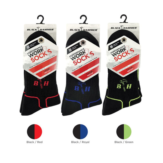 Black Hammer Heavy Duty Sport Series Performance Socks ST00219