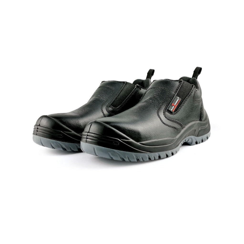 Black Hammer Men Low Cut Slip On Safety Shoe BH-1507-BI