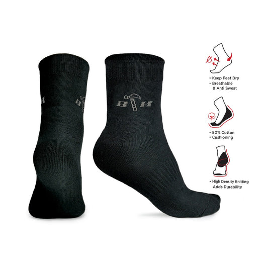 Black Hammer Performance Work Socks (3 in 1) ST00301 - BLACK SAFE OUTLET