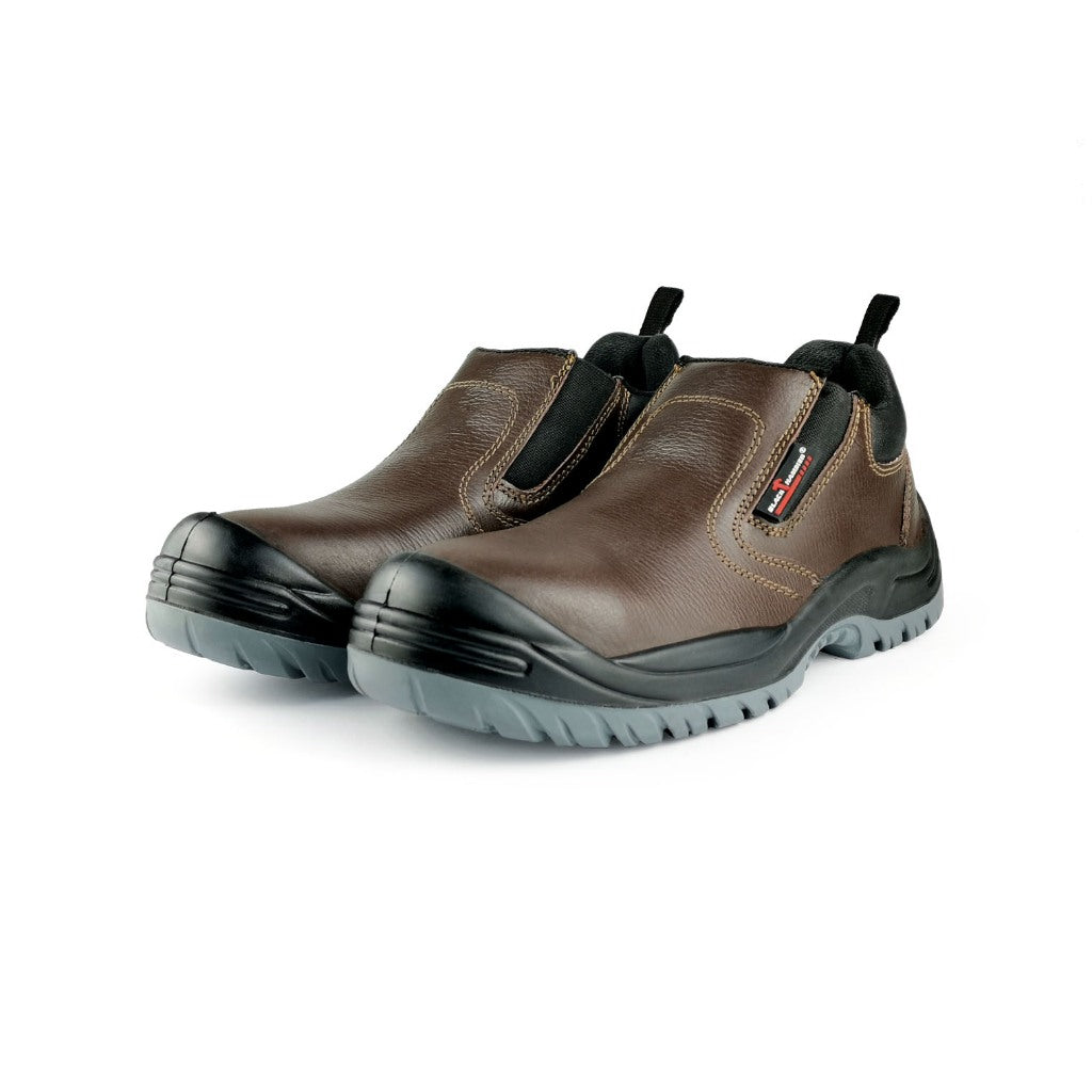 Black Hammer Men Low Cut Slip On Safety Shoe BH-1507-BI