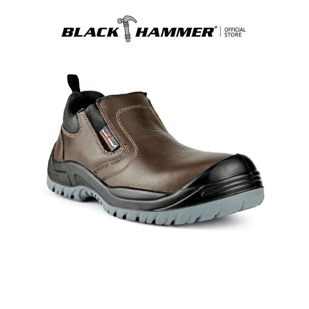 Black Hammer Men Low Cut Slip On Safety Shoe BH-1507-BI