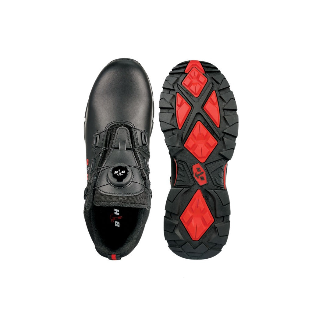 Black Hammer Pro Series Men Waterproof Low Cut with Fastlock Safety Shoe BH-1106-RS - BLACK SAFE OUTLET