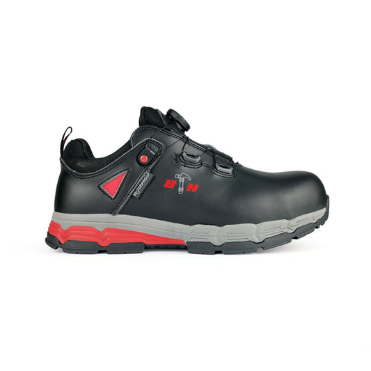 Black Hammer Pro Series Men Waterproof Low Cut with Fastlock Safety Shoe BH-1106-RS - BLACK SAFE OUTLET