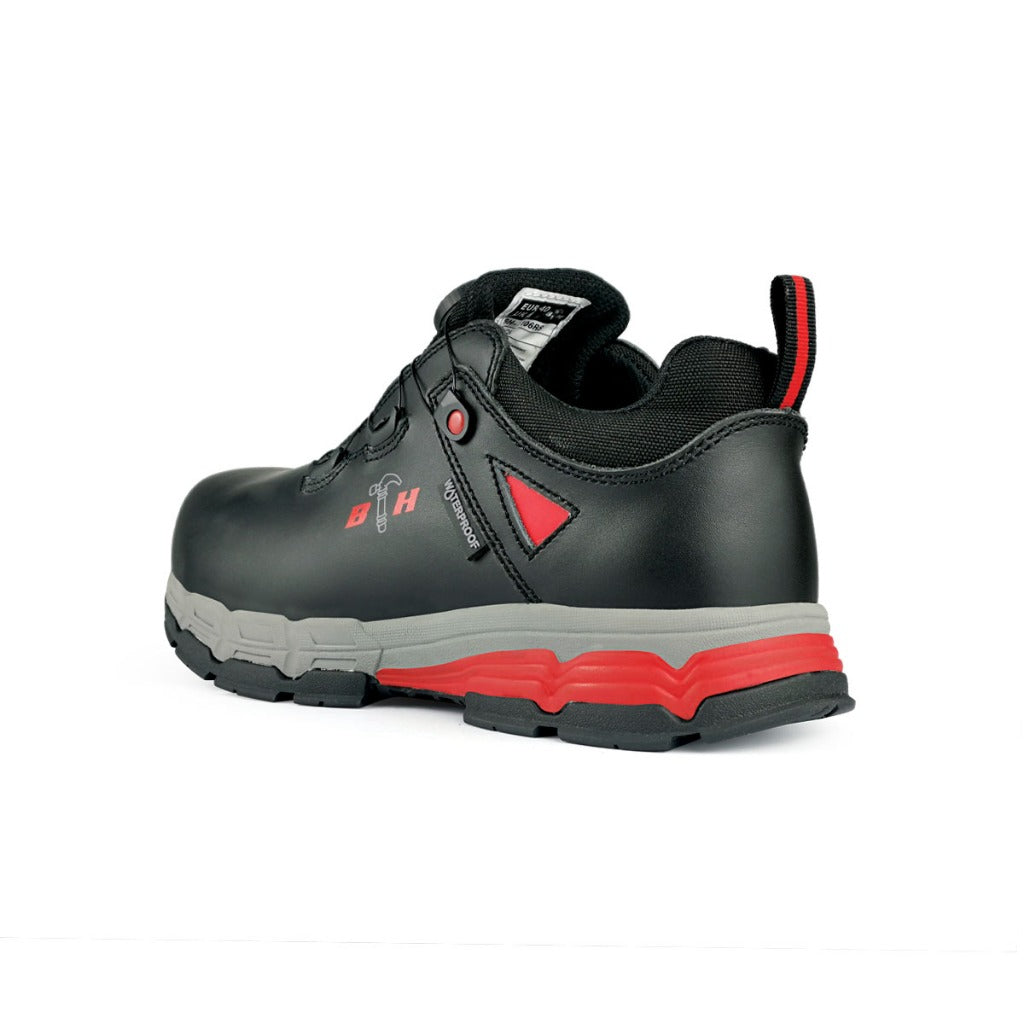 Black Hammer Pro Series Men Waterproof Low Cut with Fastlock Safety Shoe BH-1106-RS - BLACK SAFE OUTLET