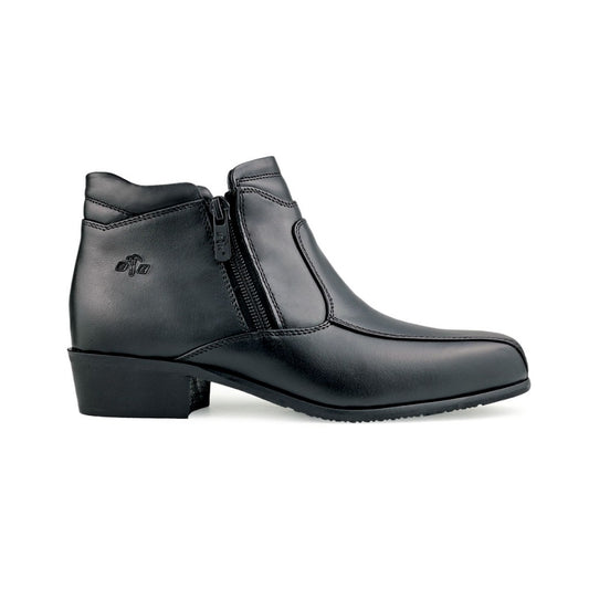 Black Hammer Women Formal Mid Cut with Double Zip Shoes BH3855-YM - BLACK SAFE OUTLET