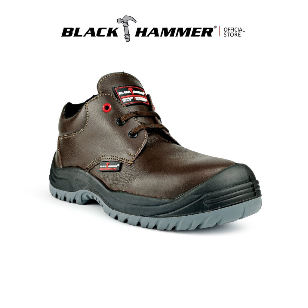 Black Hammer Men Low Cut with Shoelace Safety Shoe BH-1506-BI - BLACK SAFE OUTLET