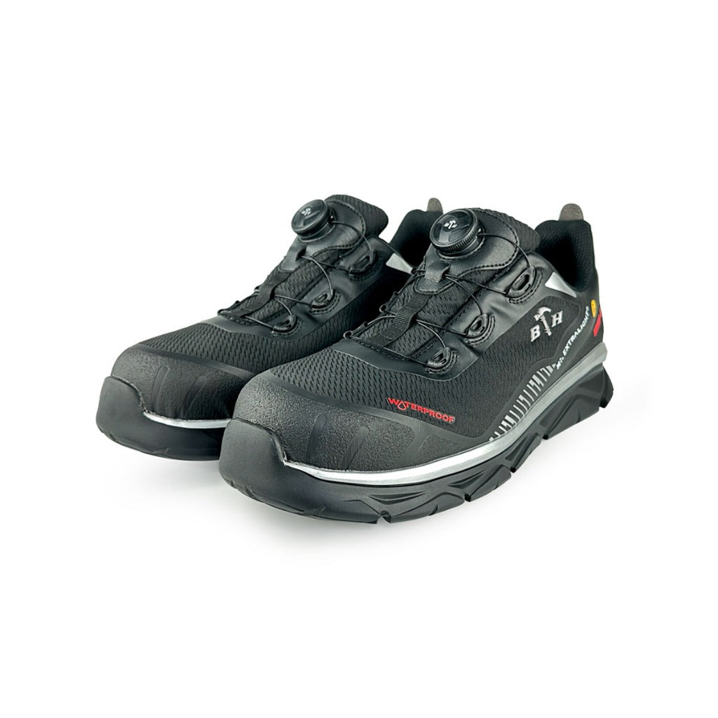 BLACK HAMMER Pro Series Men Low Cut Waterproof ESD Extralight Safety Shoe BHS-22003 - BLACK SAFE OUTLET