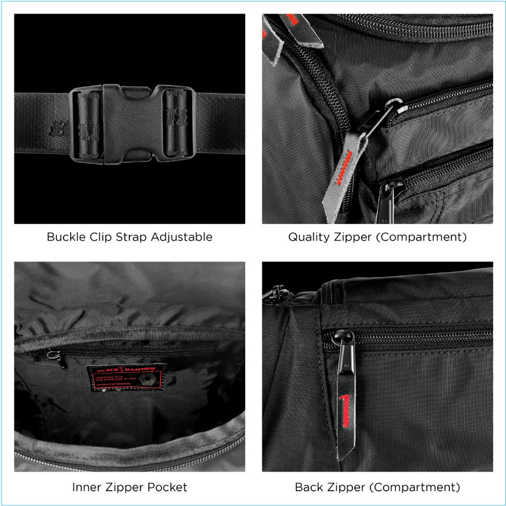 Black Hammer Men Waist Bag D3003