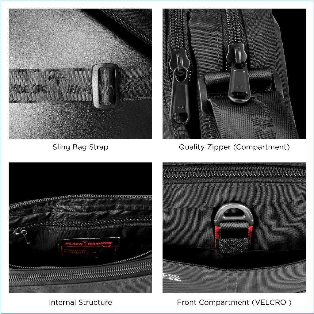 Black Hammer Men Waist Bag 1157