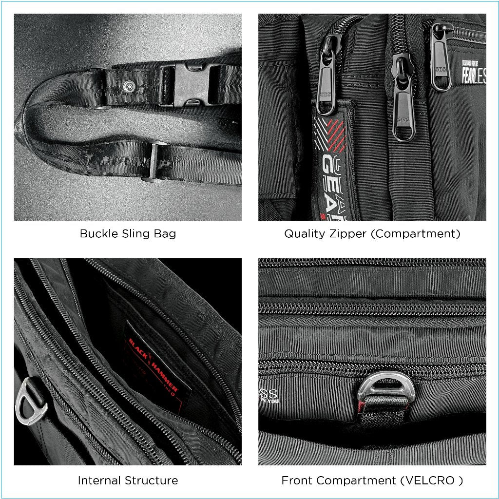 Black Hammer Men Waist Bag 8081