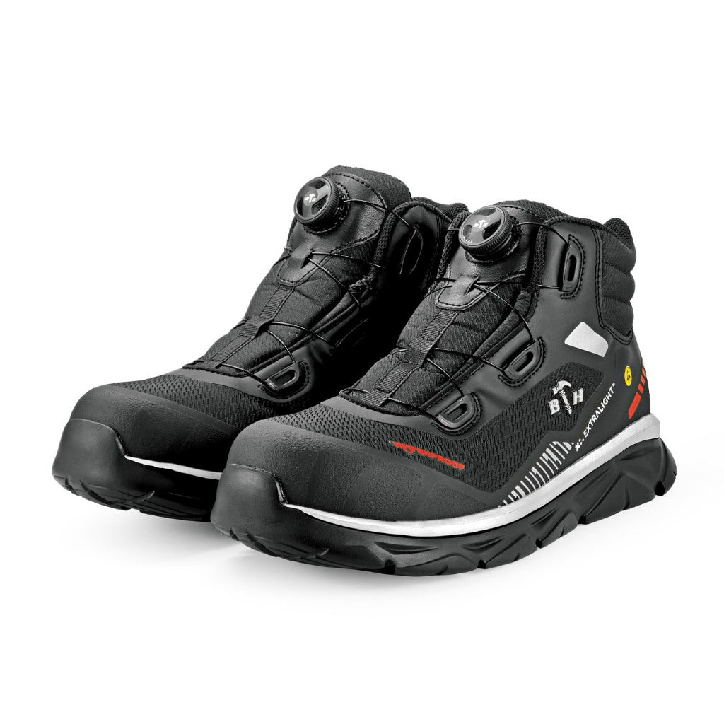 BLACK HAMMER Pro Series Men Mid Cut Waterproof ESD Extralight Safety Shoe BHS-22004
