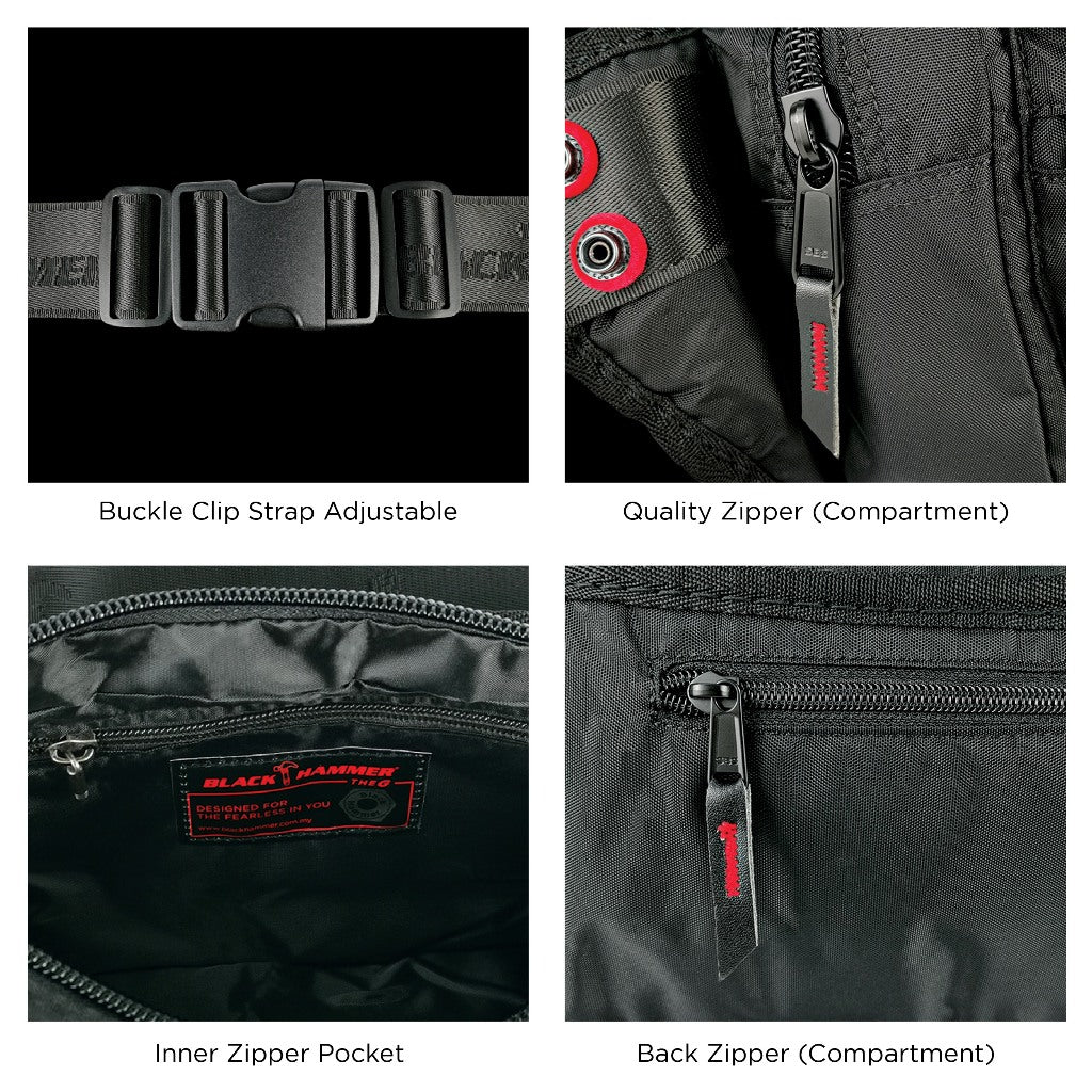 Black Hammer Men Waist Bag D3019