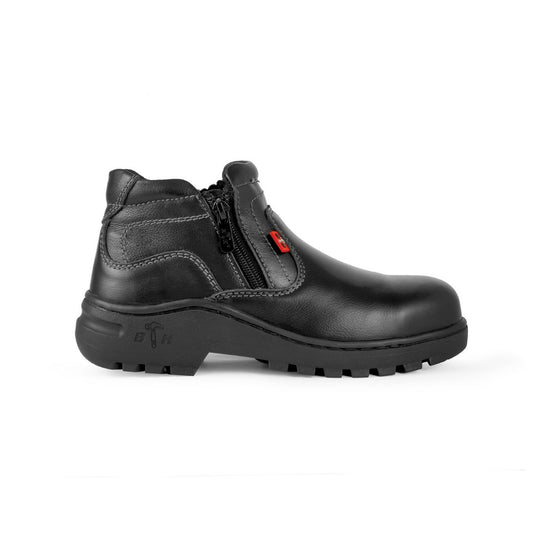 Black Hammer Women Mid Cut With Double Zip Safety Shoes BH2_3892