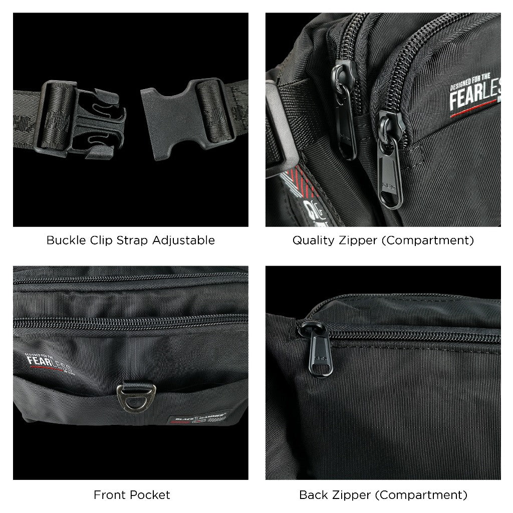 Black Hammer Men Waist Bag 8067