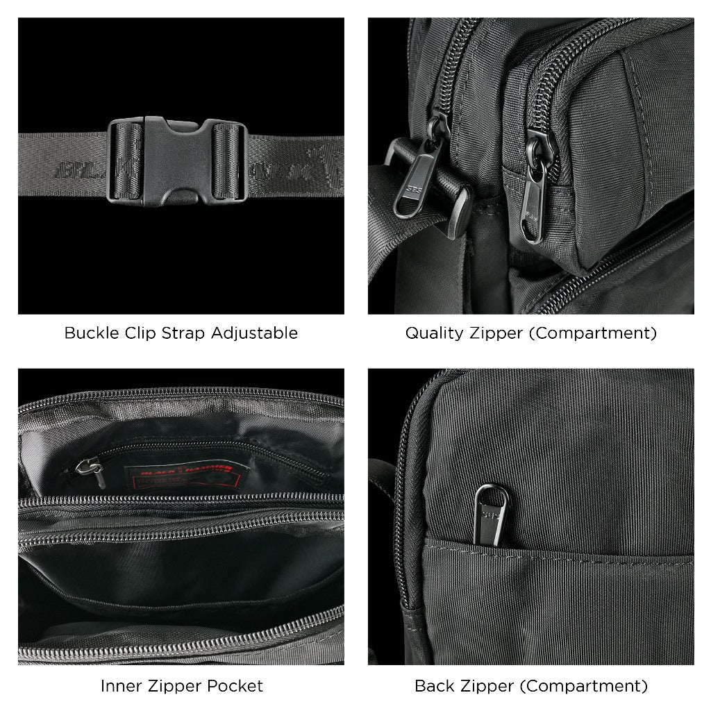 Black Hammer Men Sling Bag 8057