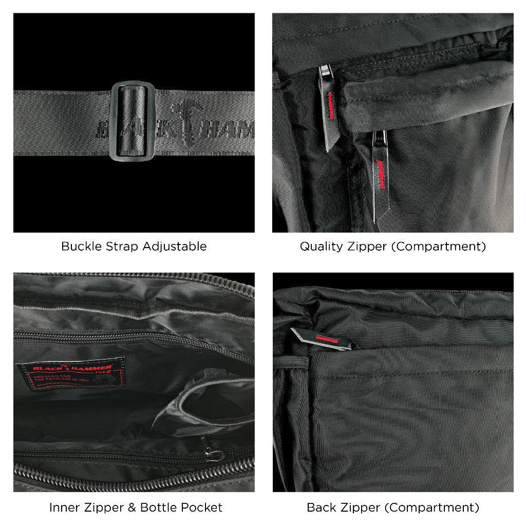 Black Hammer Men Crossbody Bag D3022