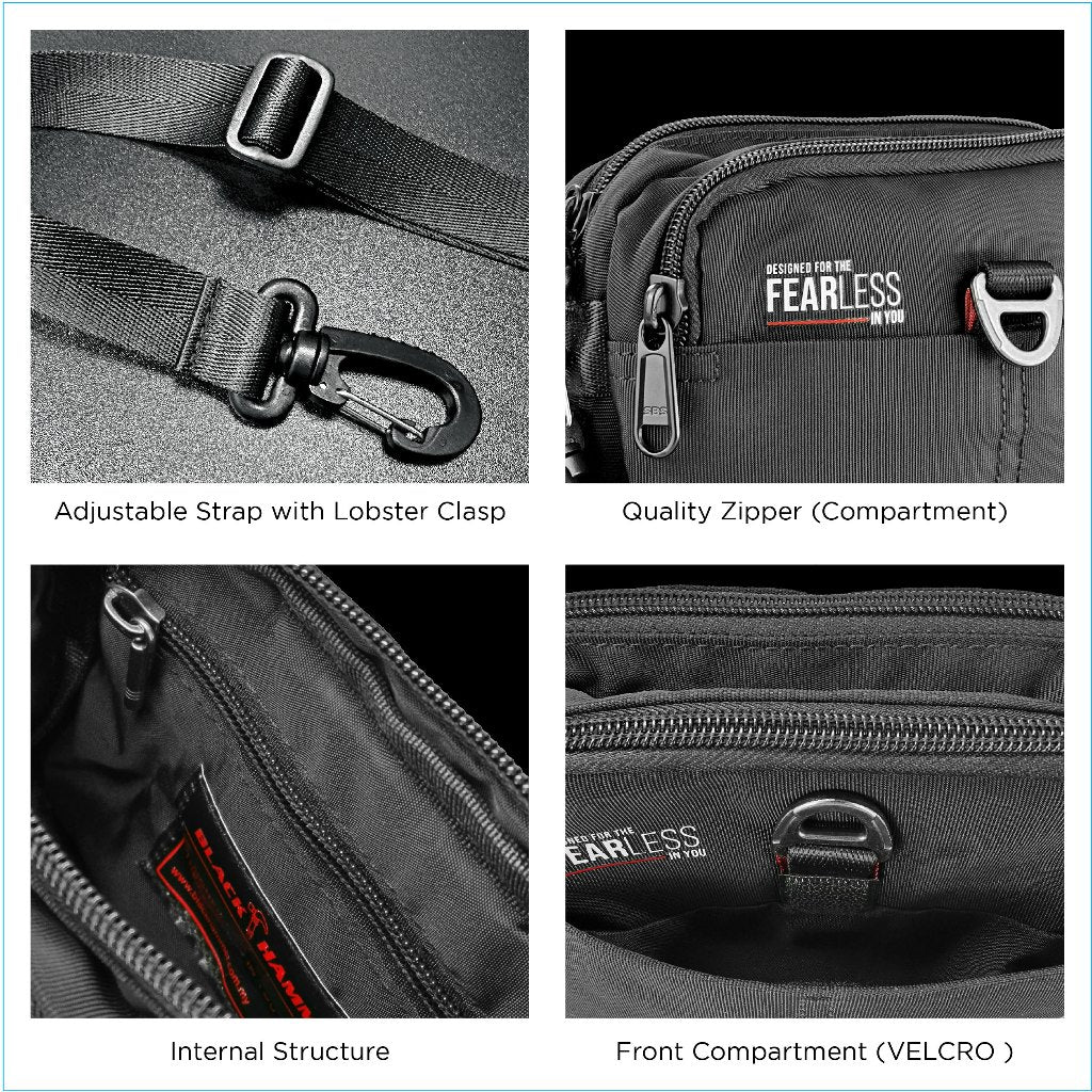 Black Hammer Men Waist Bag 8041