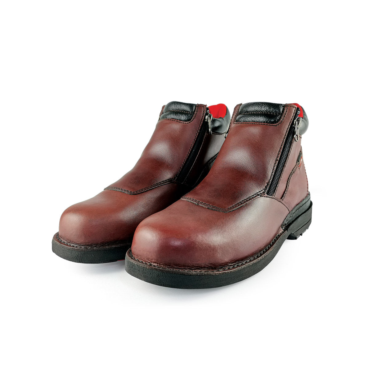 Black Hammer Men Mid Cut with Double Zip Safety Shoe BHS26612