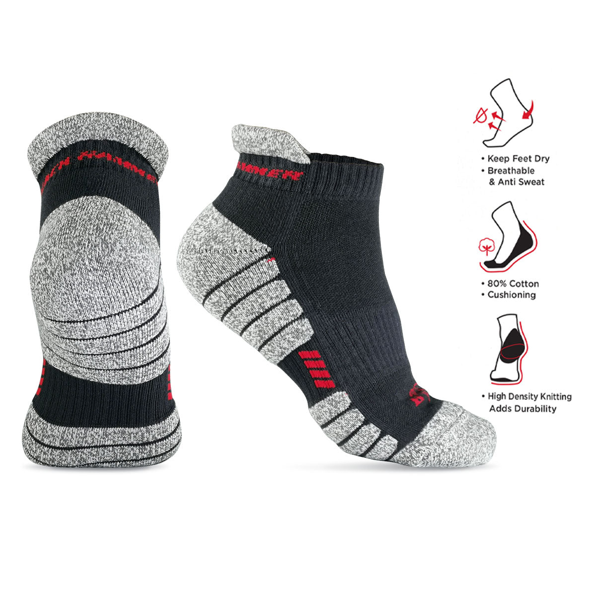 Black Hammer Heavy Duty Performance Low Ankle Socks ST00221