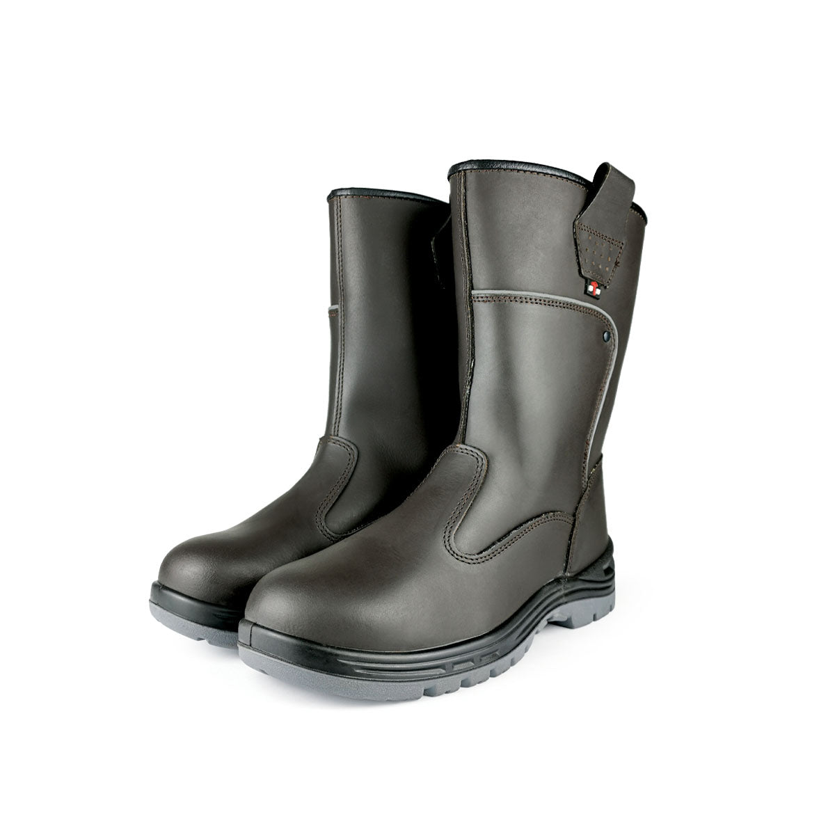 Black Hammer Men High Cut Slip On Safety Shoes BH-501-SR - BLACK SAFE OUTLET