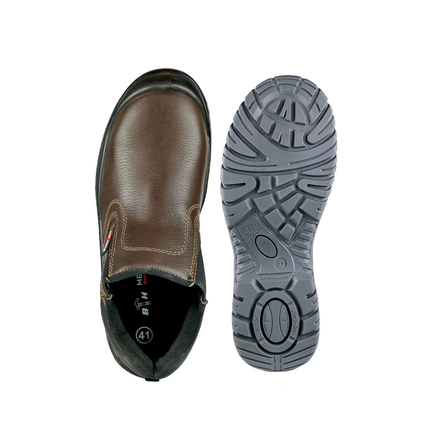 Black Hammer Men Low Cut Slip On Safety Shoe BH-1507-BI