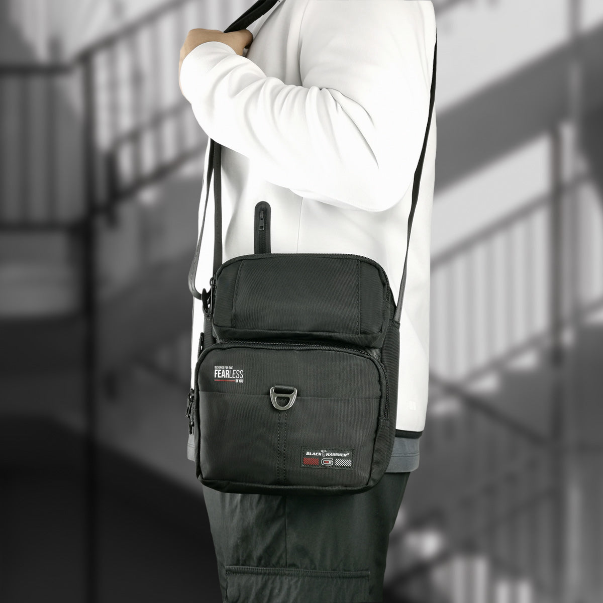 Black Hammer Men Sling Bag 8057