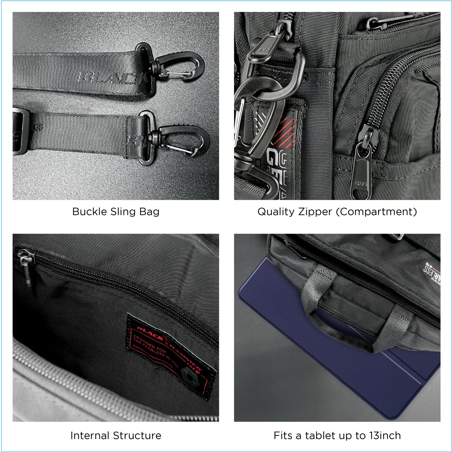 Black Hammer Men Briefcase 8060