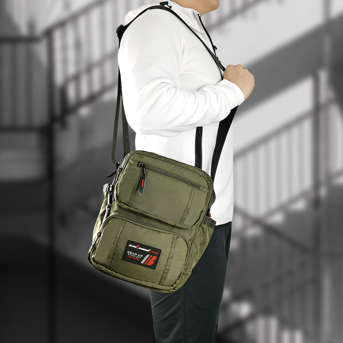 Black Hammer Men Sling Bag D3007