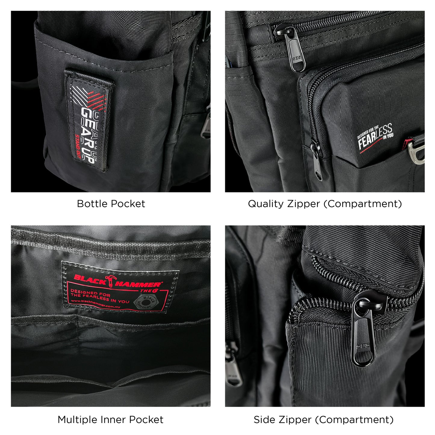 Black Hammer Men Shoulder Bag 8083