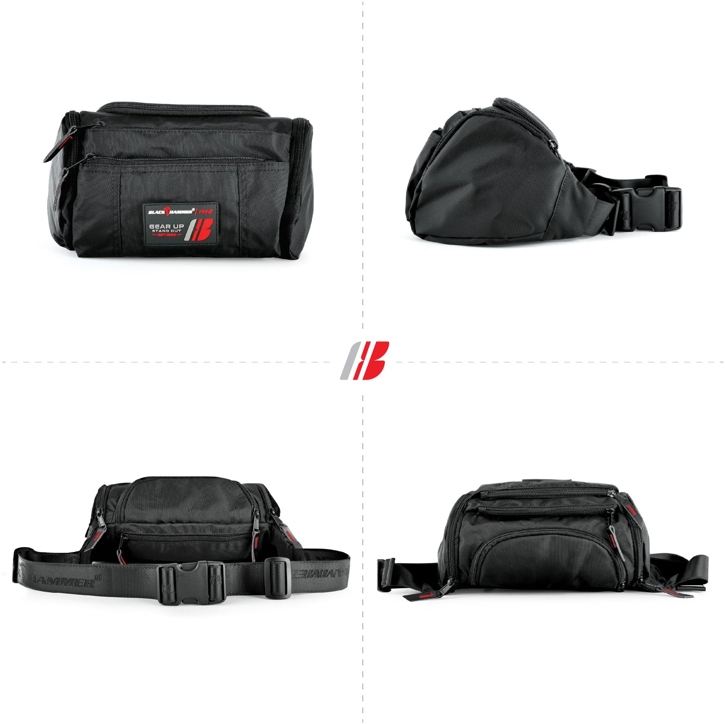Black Hammer Men Waist Bag D3003