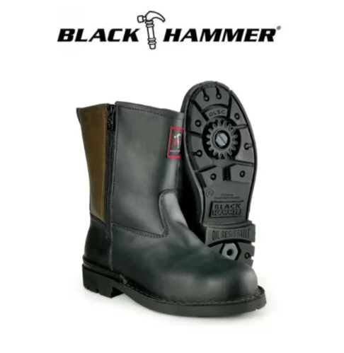 Black Hammer Men 4000 Series High Cut Safety Shoes BH4502 - BLACK SAFE OUTLET