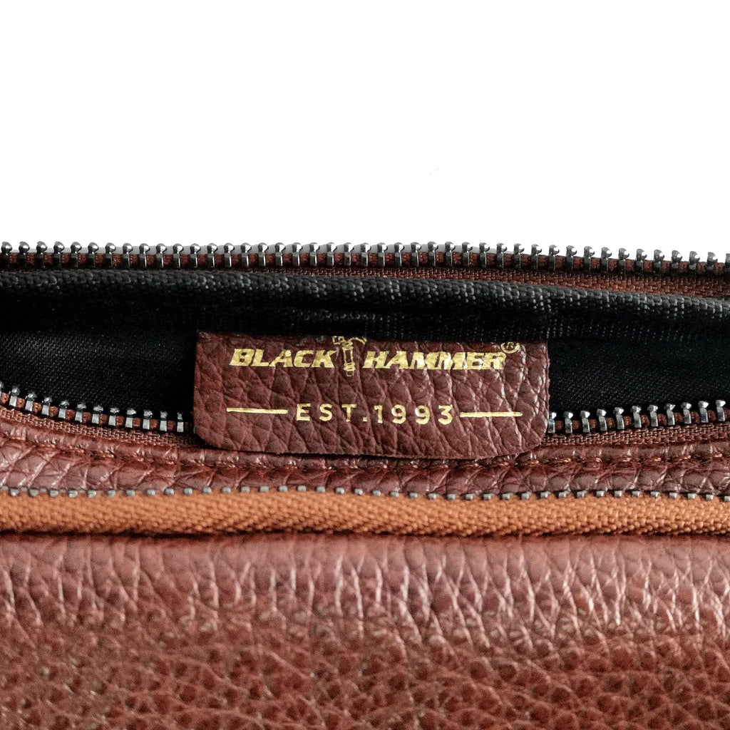 Black Hammer Men Genuine Leather Chest Bag RG711 - BLACK SAFE OUTLET