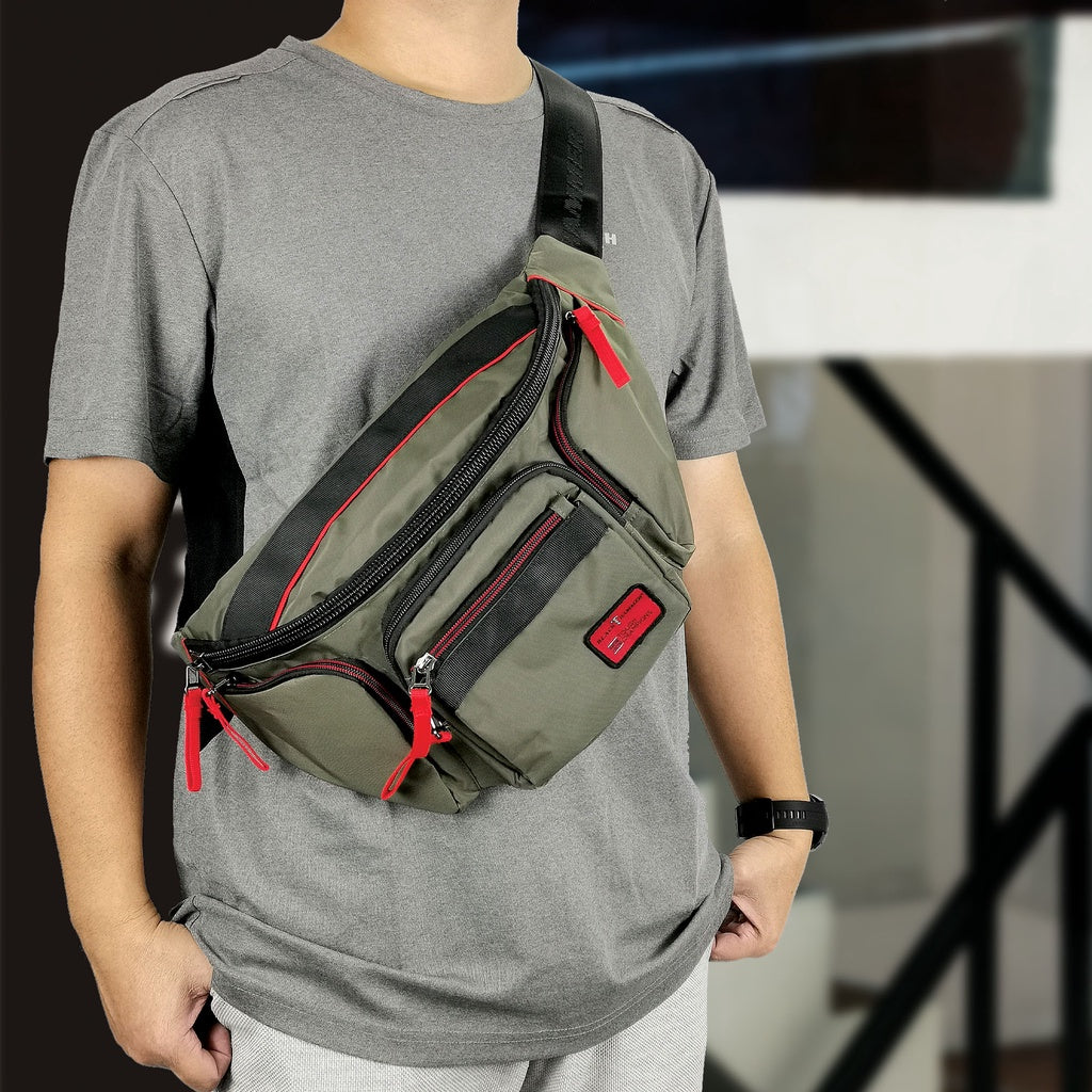 Black Hammer Men Waist Bag RG010 - BLACK SAFE OUTLET