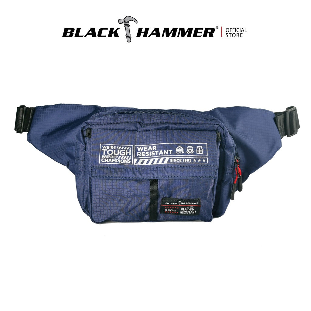 Black Hammer Water Resistant Waist Bag H562 - BLACK SAFE OUTLET