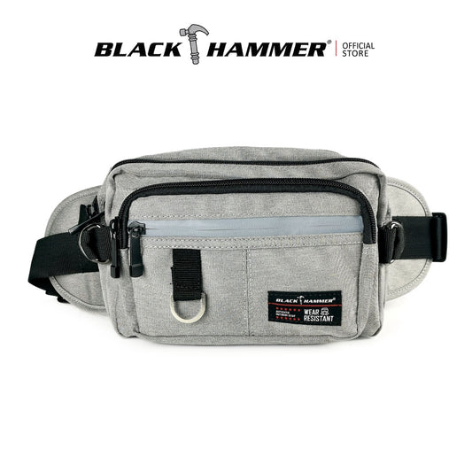 Black Hammer Water Resistant Waist Bag H2062 - BLACK SAFE OUTLET